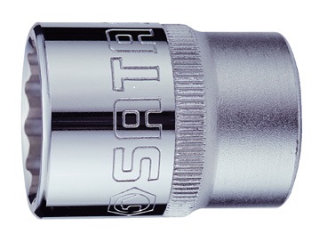 Головка торцевая SATA 16мм, 1/2", Cr-V