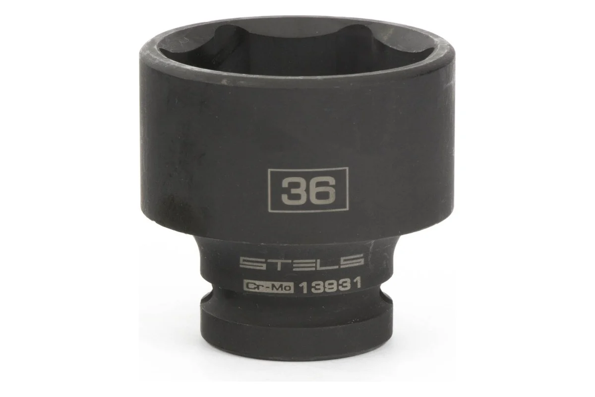 Головка торцевая ударная STELS 36мм, 1/2", 6-гранная, Cr-Mo