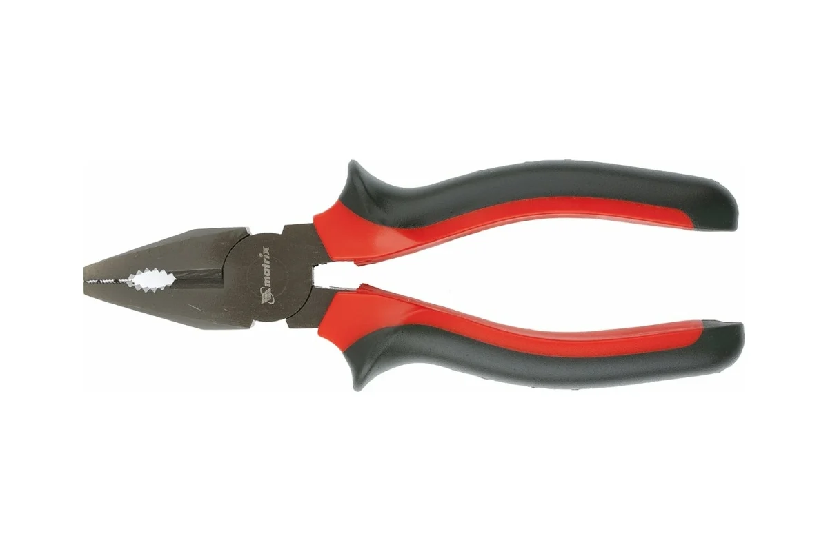Плоскогубцы MATRIX Black Nickel 200мм, комбинированные, двухкомпонентные рукоятки