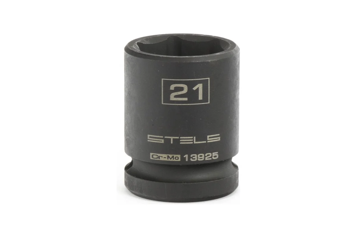 Головка торцевая ударная STELS 21мм, 1/2", 6-гранная, Cr-Mo
