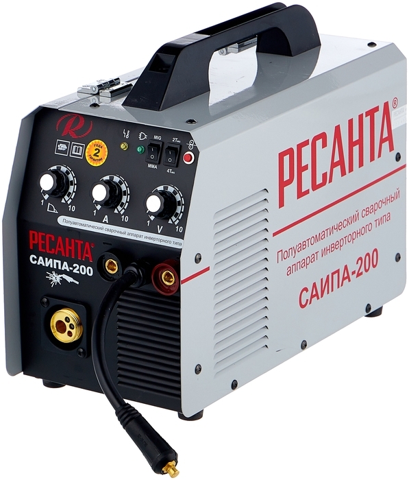 Сварочный полуавтомат САИПА-200 (15-200А/10-200А, 140-270В, ток 30А, Ø0,8-1,0мм, ПВ70%) Ресанта