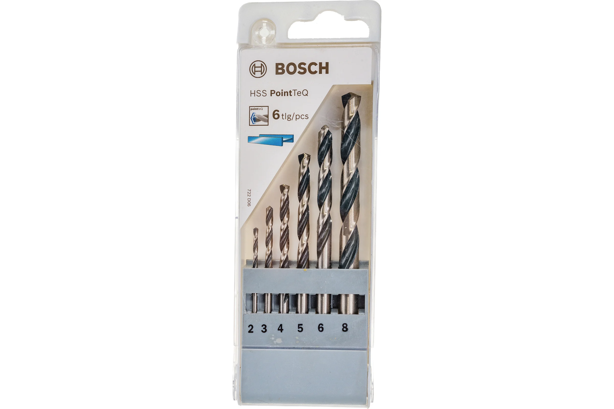 Набор свёрел по металлу 6шт, 2-8мм, HSS PointTeQ BOSCH