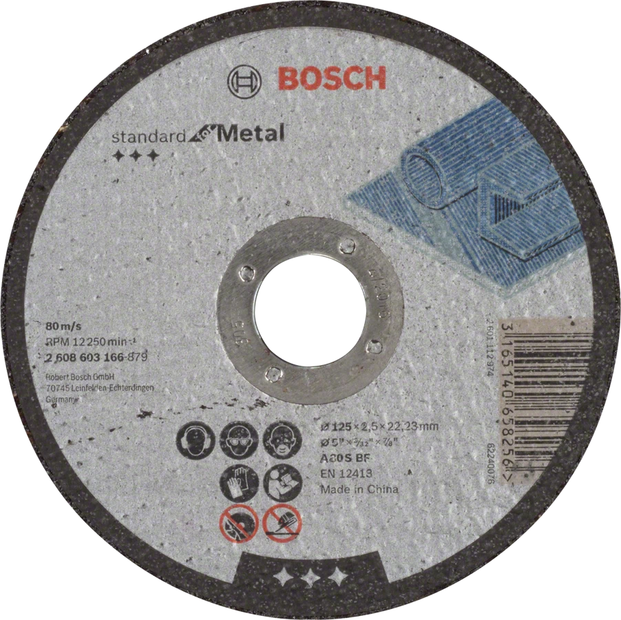 Круг отрезной Standard по металлу 125х2,5х22мм, SfM, прямой BOSCH