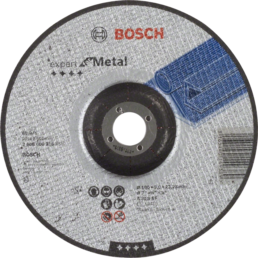 Круг отрезной Expert по металлу 180х3,0х22мм, вогнутый BOSCH