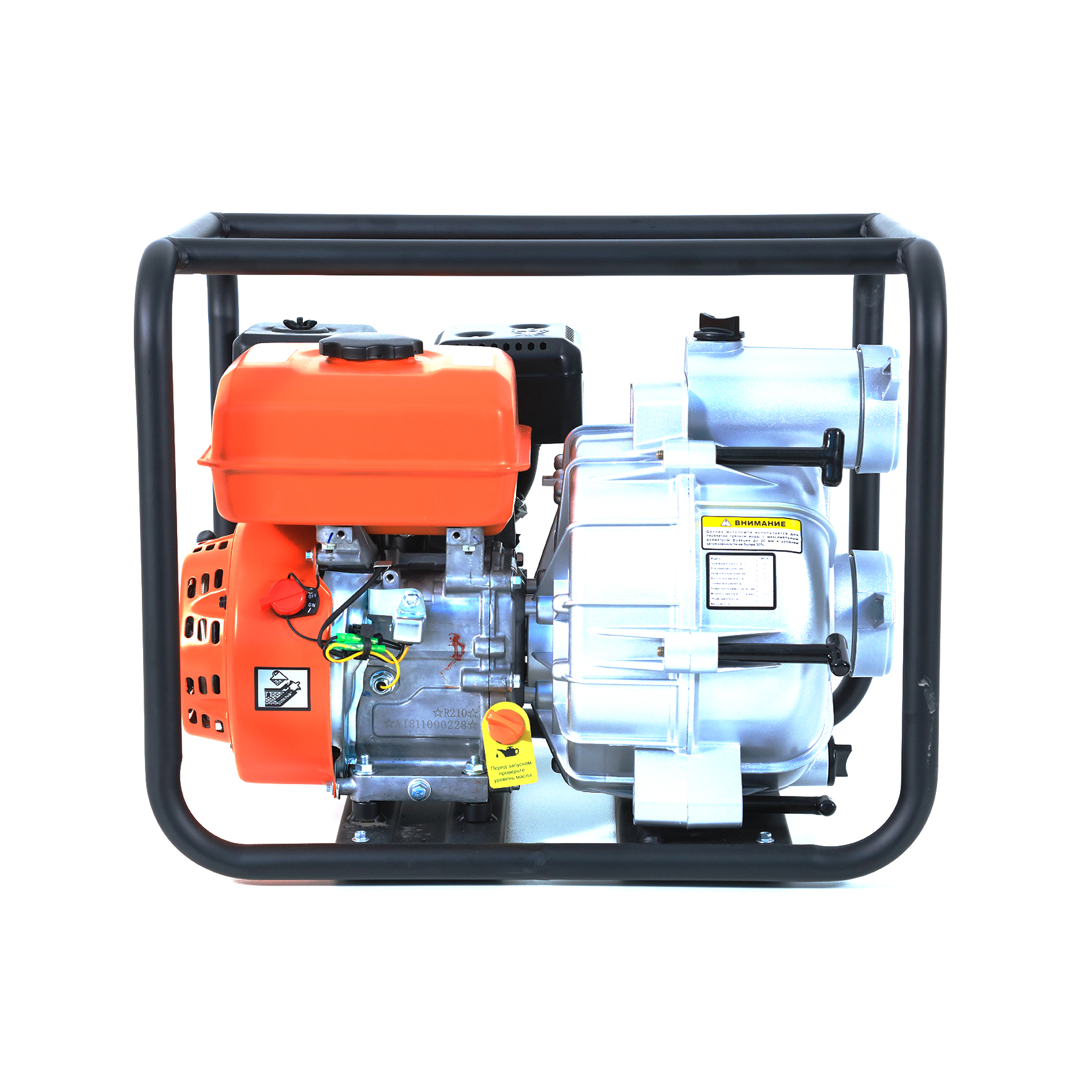 Мотопомпа TWP80T (4-х тактн., 212см3, 6,5л.с., 66м3/ч, напор 26м, Ø80мм, для грязной воды) TARLAN