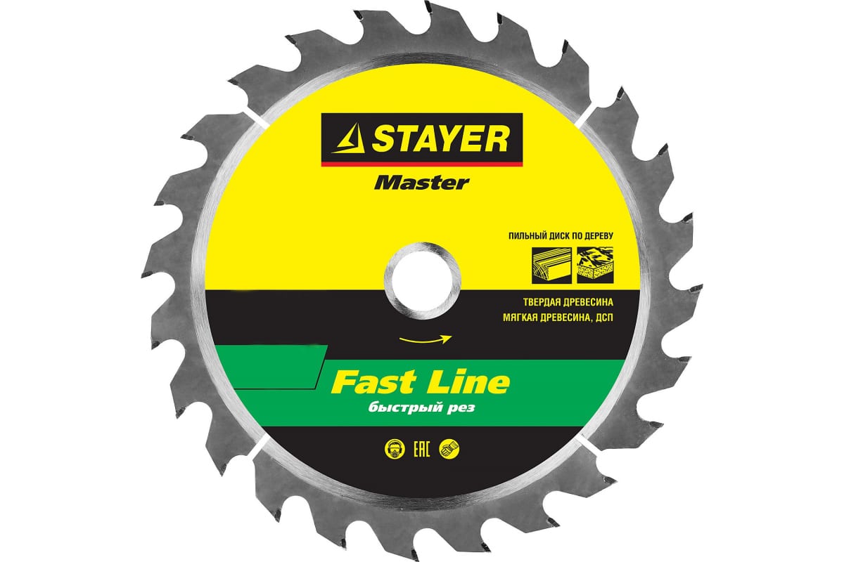 Диск пильный тв.спл. 210х30мм, 24T по дереву "Fast-Line" Stayer