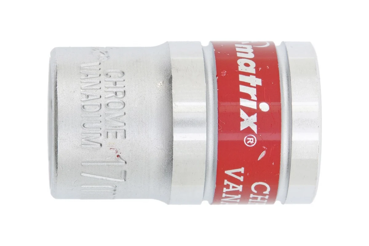 Головка торцевая MATRIX 17мм, 1/2", 6-гранная, Cr-V, хромированная