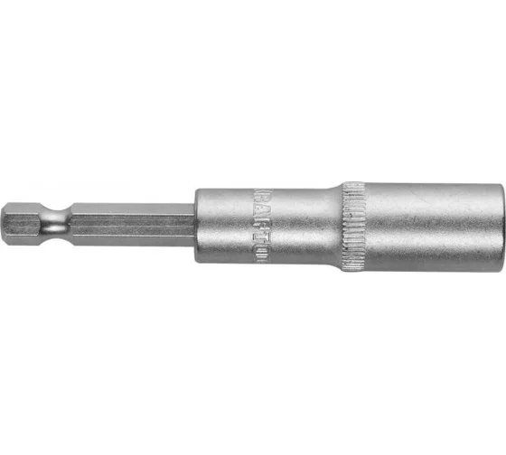 Бита KRAFTOOL 13мм с торцовой головкой, удлинённая, Cr-V, хвостовик E 1/4"