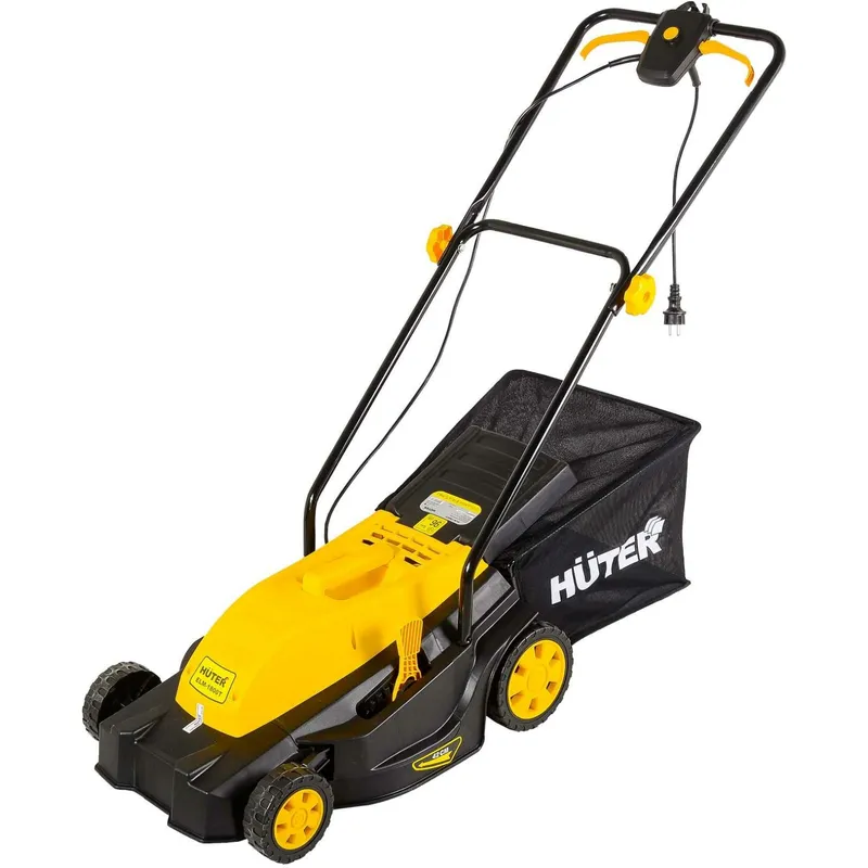 Газонокосилка электрическая ELM-1800T (1800Вт, захват 42см, высота среза 25-75мм, корзина 45л) HUTER