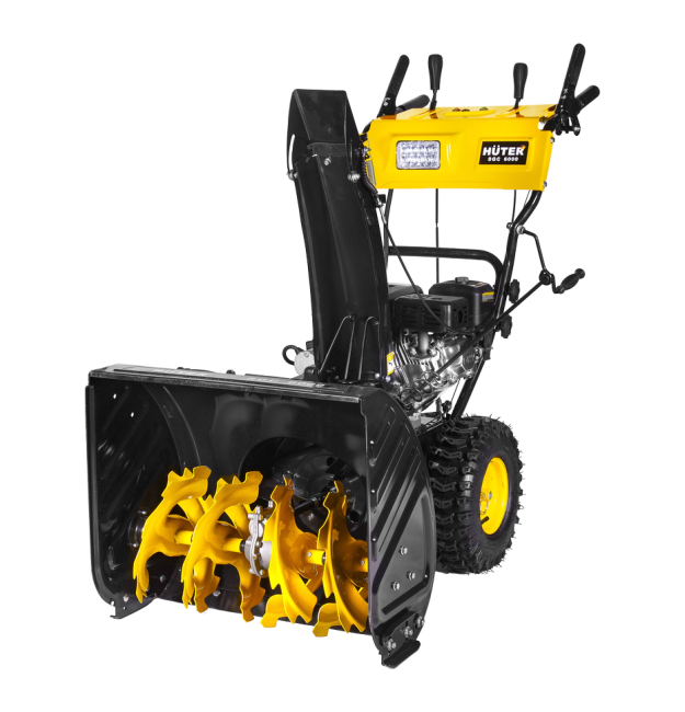 Снегоочиститель SGC 6000 (8,0л.с, захв.620х540см, выброс 15м, 6впер./2наз., стартер ручн/эл.) HUTER