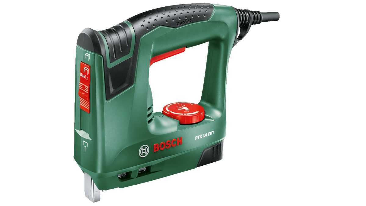 Степлер PTK 14EDT (220В, скобы 6-14мм, гвозди 14мм) BOSCH