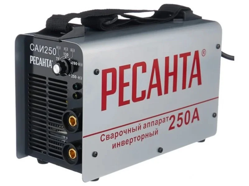 Сварочный инвертор САИ 250 (10-250А, 140-260В, ток 29А, Ø6мм, ПВ70%, 5,0кг) Ресанта