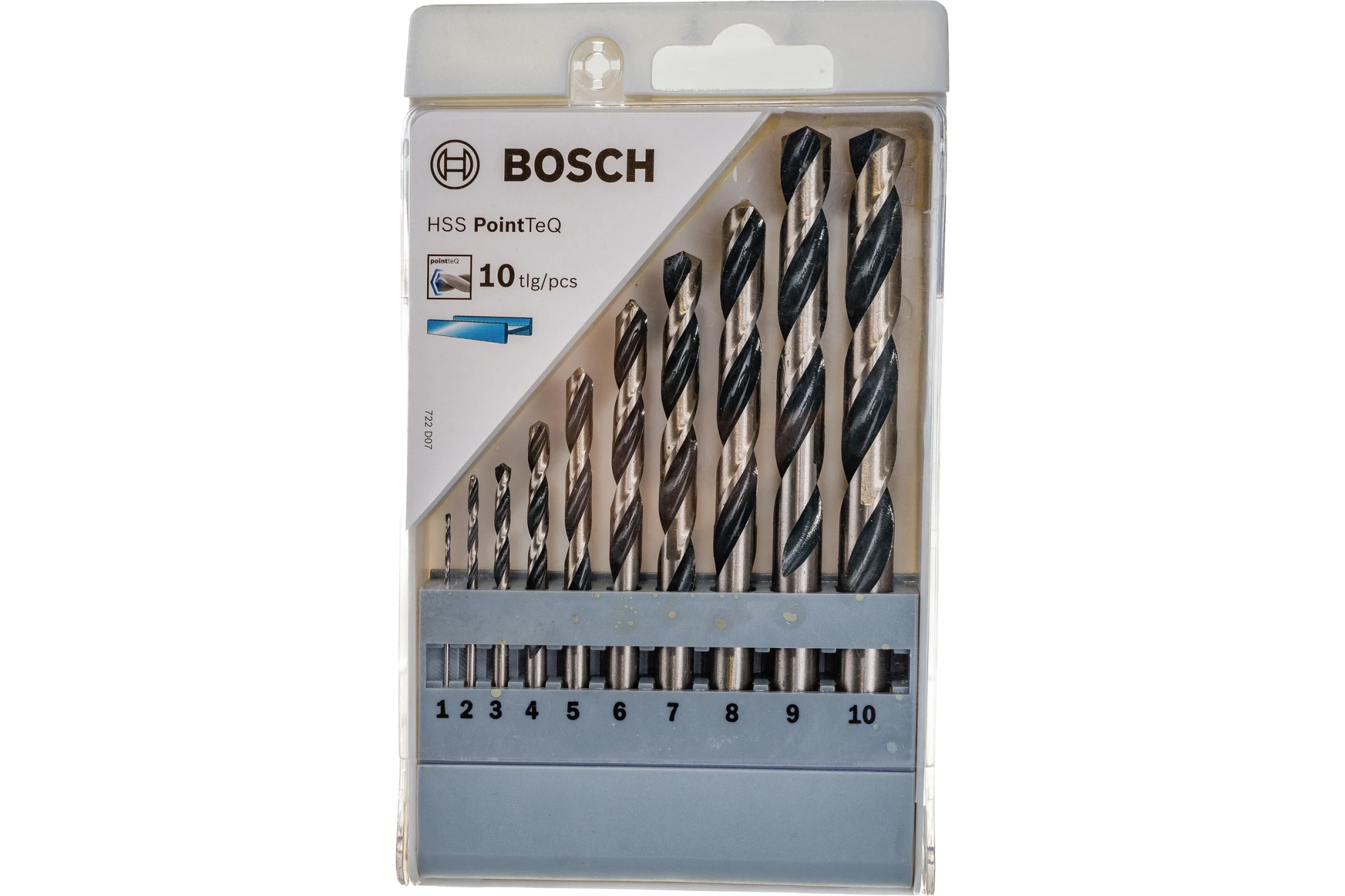 Набор свёрел по металлу 10шт, 1-10мм, HSS PointTeQ BOSCH