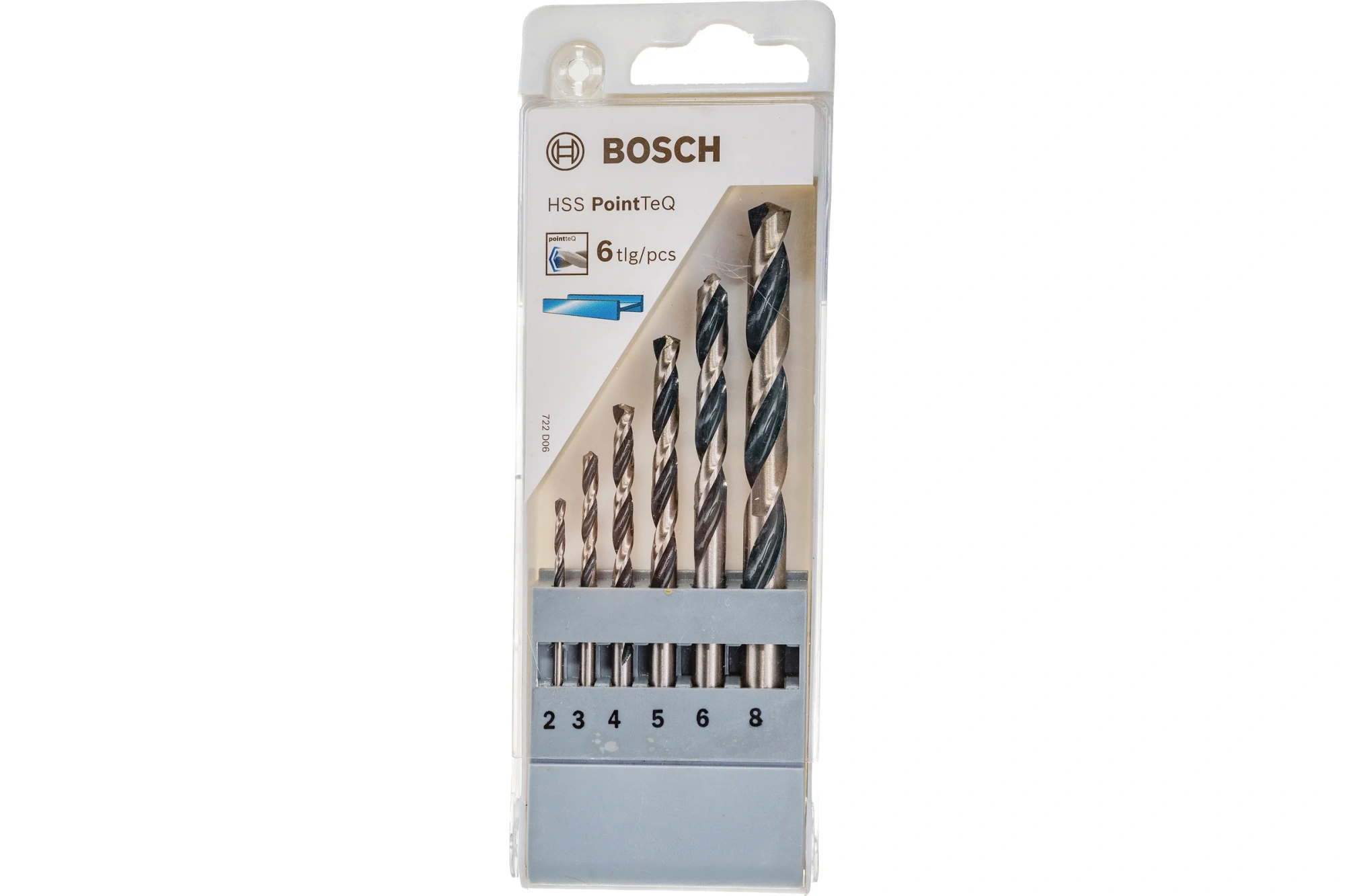 Набор свёрел по металлу 6шт, 2-8мм, HSS PointTeQ BOSCH
