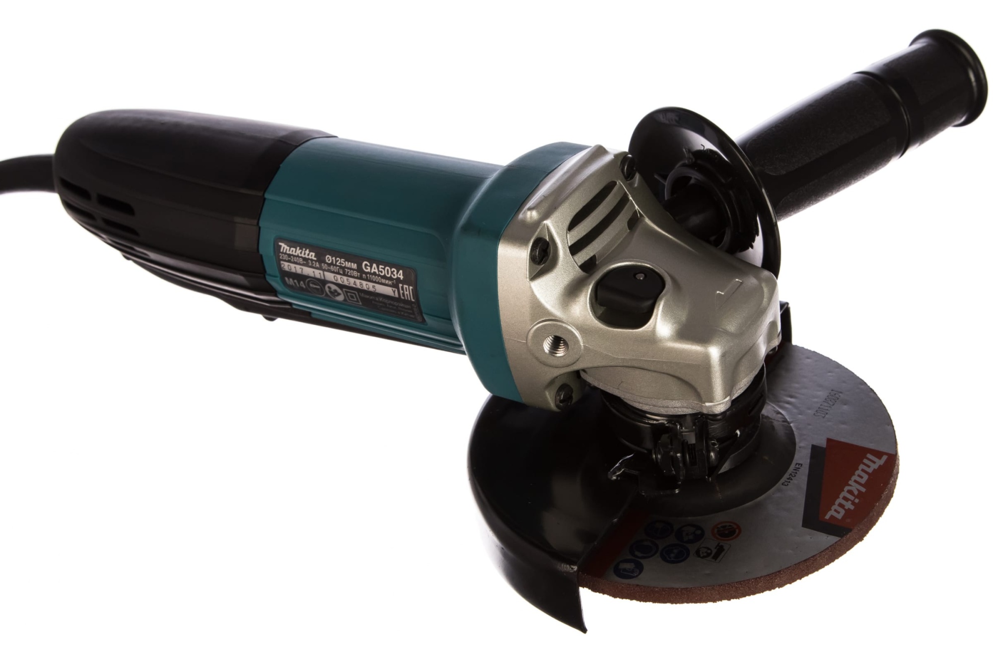 УШМ GA 5034 (720Вт, 125мм, 11000об/мин) MAKITA