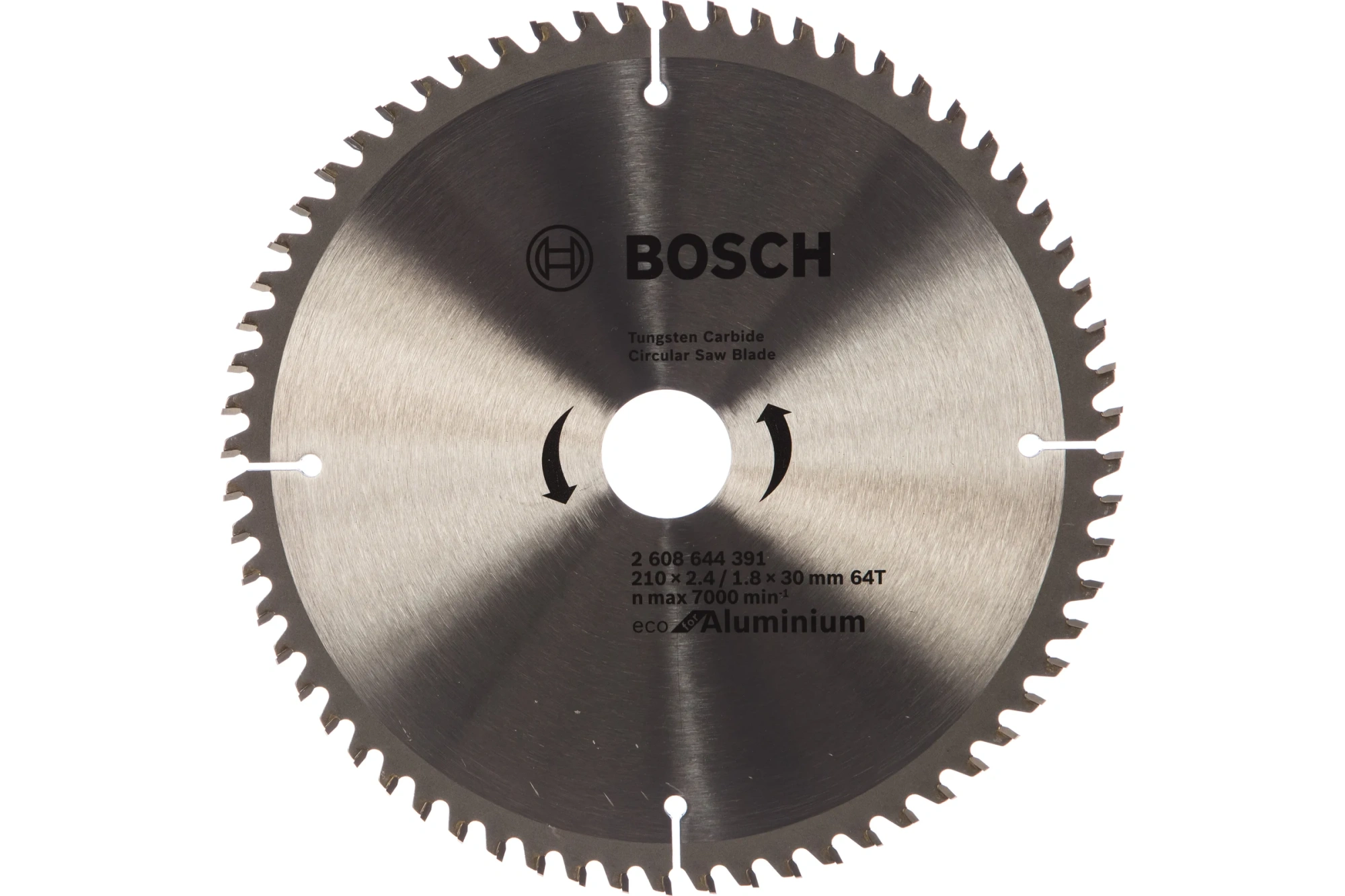 Диск пильный по алюминию ECO 210х30мм Т64 с твердосплавными зубьями BOSCH