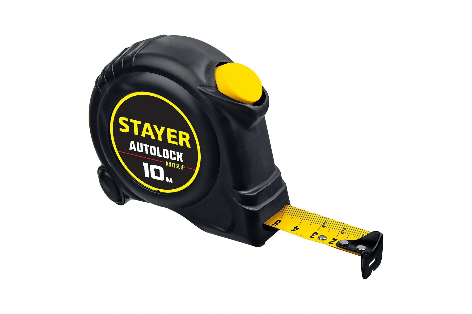 Рулетка Stayer "Avtolock" 10м/25мм, корпус с противоскользящим покрытием, автостоп